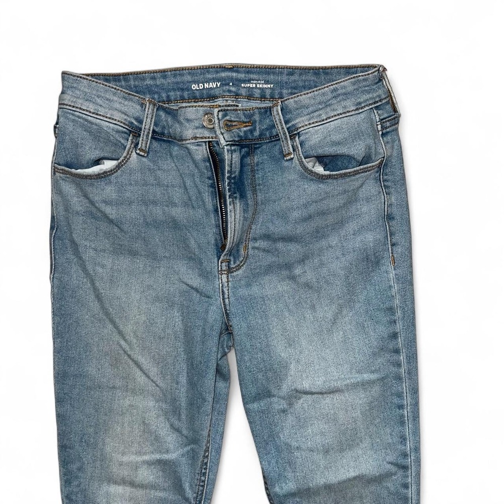 Old Navy High-Rise Super Skinny Jeans Size 4 Light Wash - Picture 2 of 6